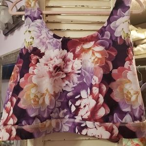 Torrid Floral Twist Back Wicking Sports Bra